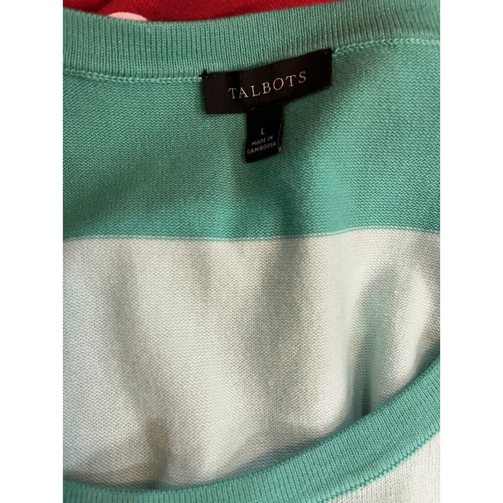 Talbots Charming Shell Two Tone Stripe Size L - image 5